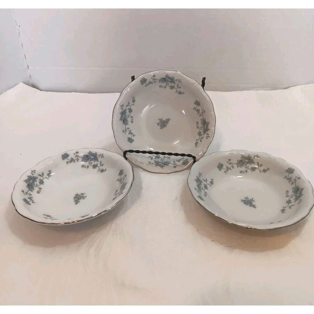 Johann Haviland Blue Garland Berry Bowls Traditions Fine China Thailand Set of 3